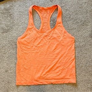 Lululemon Orange Swiftly Tech Racerback Waist Length Tank